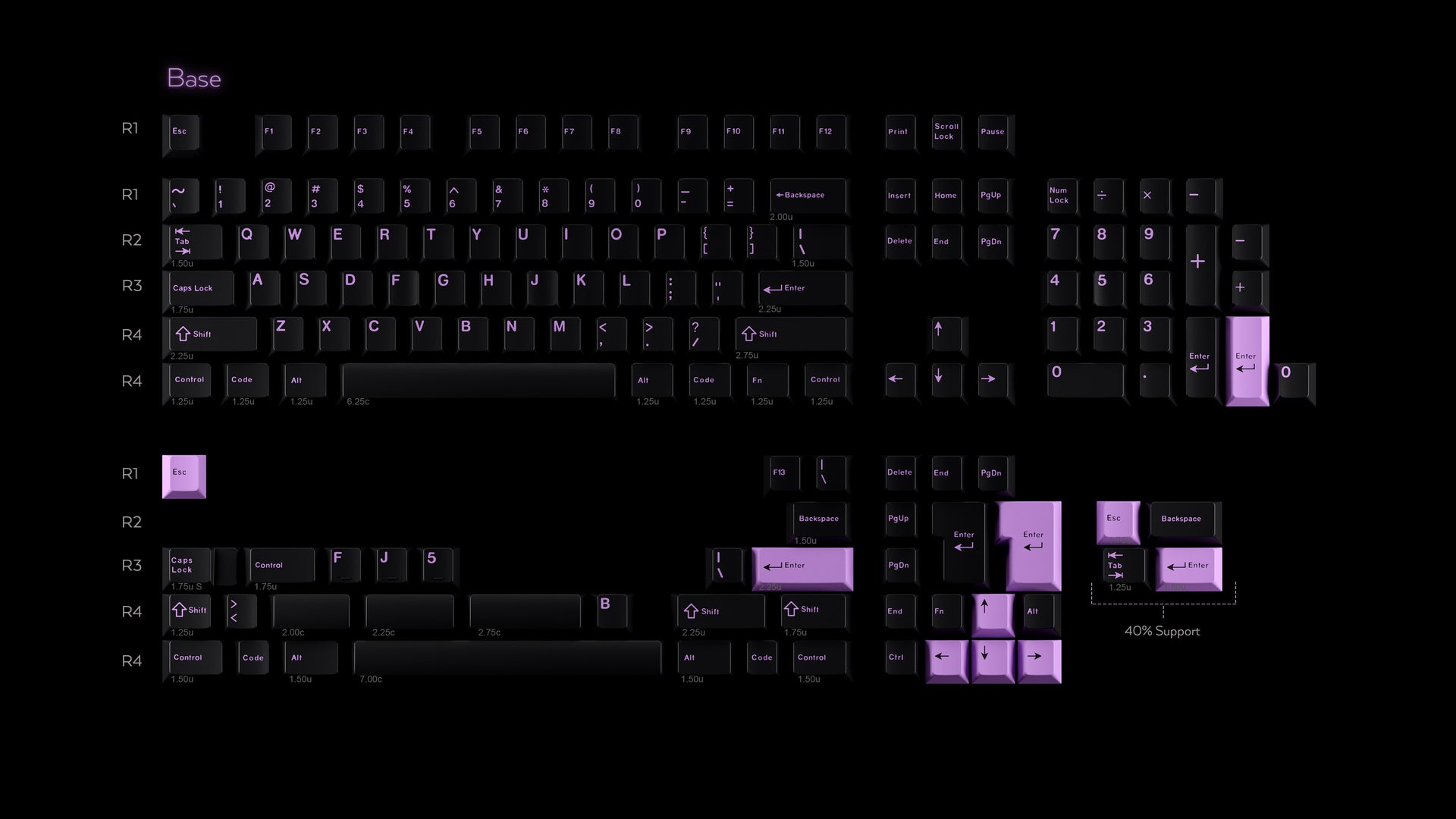 GMK LoB / Lilac on Black Keycaps - Vala Supply