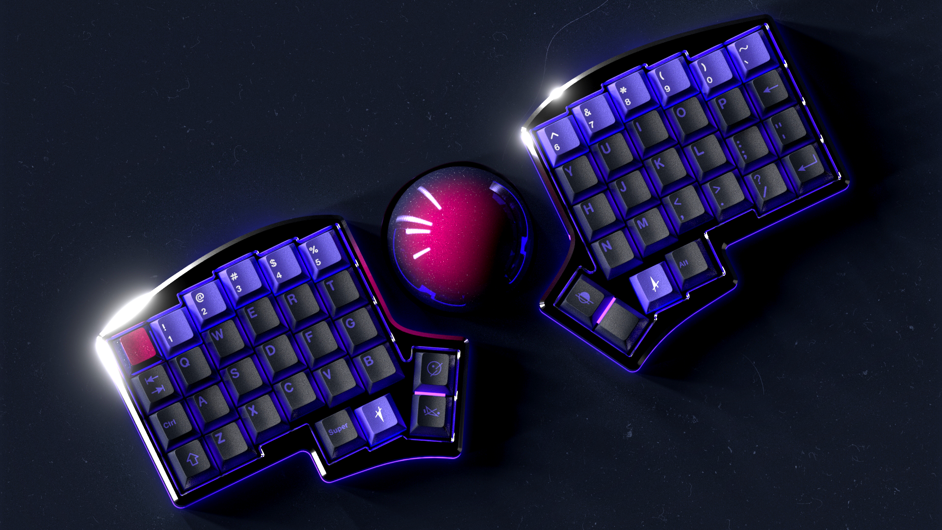 Iris keyboard with GMK Avanguardia keycap set Base Kit