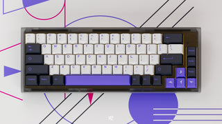 Load image into Gallery viewer, Alpine65 keyboard with GMK Avanguardia keycap set Base Kit, White Alphas Kit and Novelties Kit
