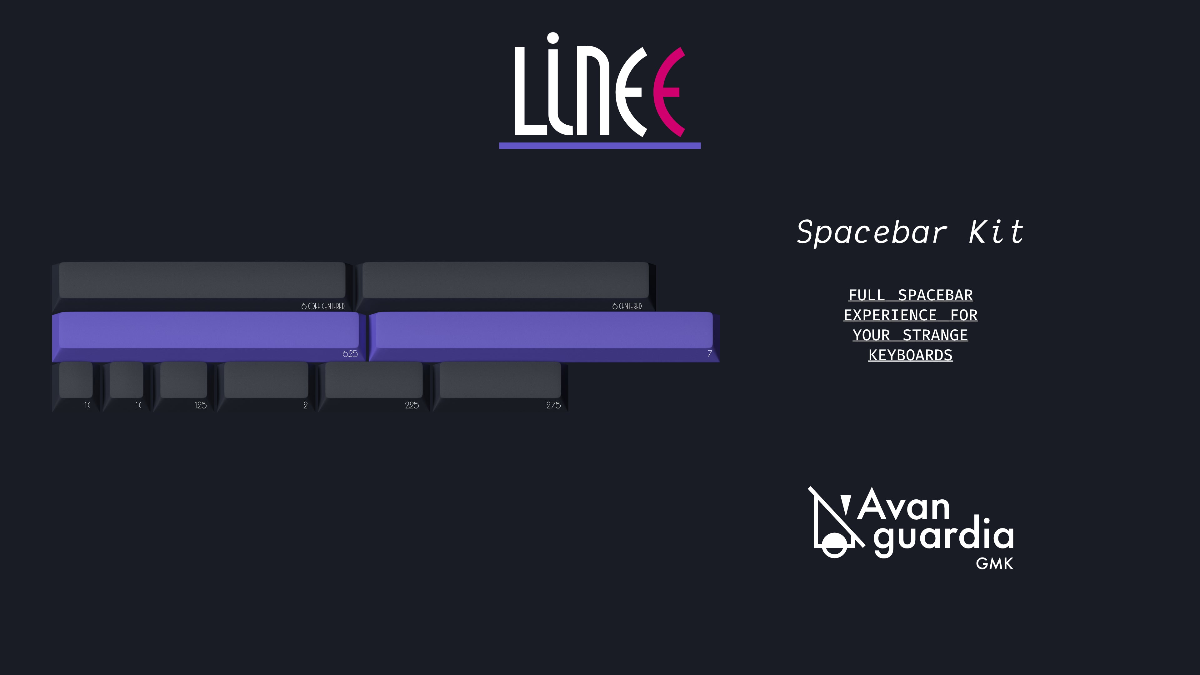 GMK Avanguardia Keycap Set Spacebars Kit (LINEE)