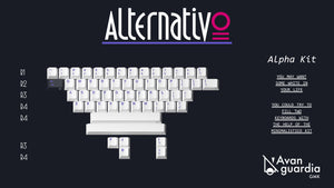 GMK Avanguardia Keycap Set White Alphas Kit (ALTERNATIVO)