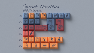 Load image into Gallery viewer, ePBT Kavala keycaps designed to fit MX switches on a mechanical keyboard.
