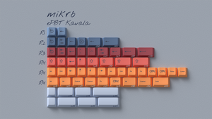 ePBT Kavala keycaps designed to fit MX switches on a mechanical keyboard.